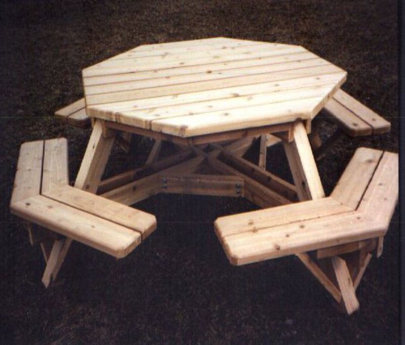 free octagon picnic table plans
